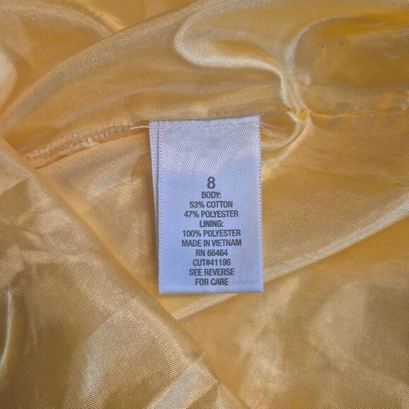 Dressbarn Women's Yellow Polyester / Spandex Lined Jacquard Dress - Picture 13 of 15